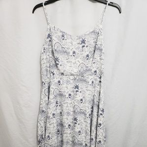 Old Navy blue and white printed dress, XL